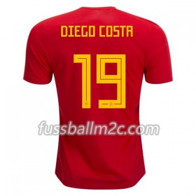 Fußballtrikots Spanien Diego Costa 19 Heim Trikotsatz WM 2018